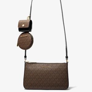 Michael Kors Small Signature Logo Crossbody with Tech Strap